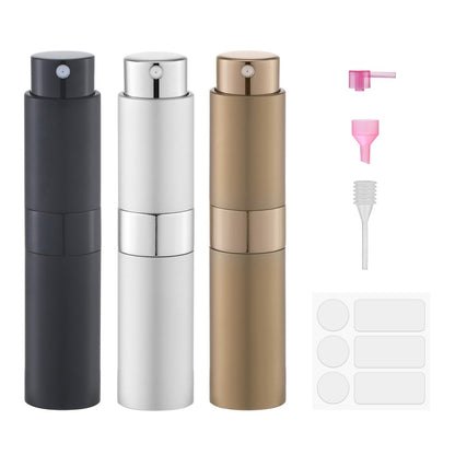 8ml Travel Perfume Bottle Refillable, Atomizer Sprayer for Cologne 3PCS