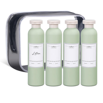 ASEVAT Leak Proof Travel Bottle with Flip Cap, Shampoo and Conditioner Bottle Set, Refillable Containers for Lotion, Cream Shampoo (Green+Blue+Pink, 3.4 Ounces)
