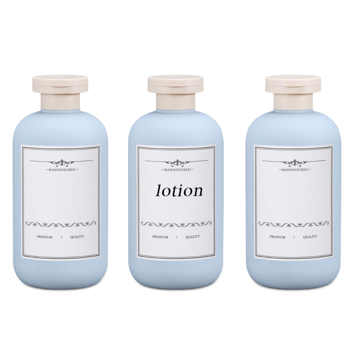 3 PACK Travel Shampoo Bottle, Empty Plastic Squeeze Bottles 6.8oz with Flip Cap, Lotion Container for Toiletries Travel Size Shampoo and Conditioner