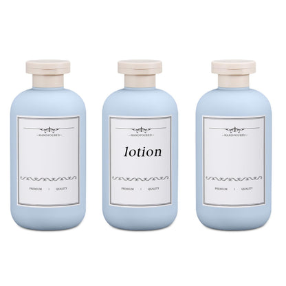 3 PACK Travel Shampoo Bottle, Empty Plastic Squeeze Bottles 6.8oz with Flip Cap, Lotion Container for Toiletries Travel Size Shampoo and Conditioner