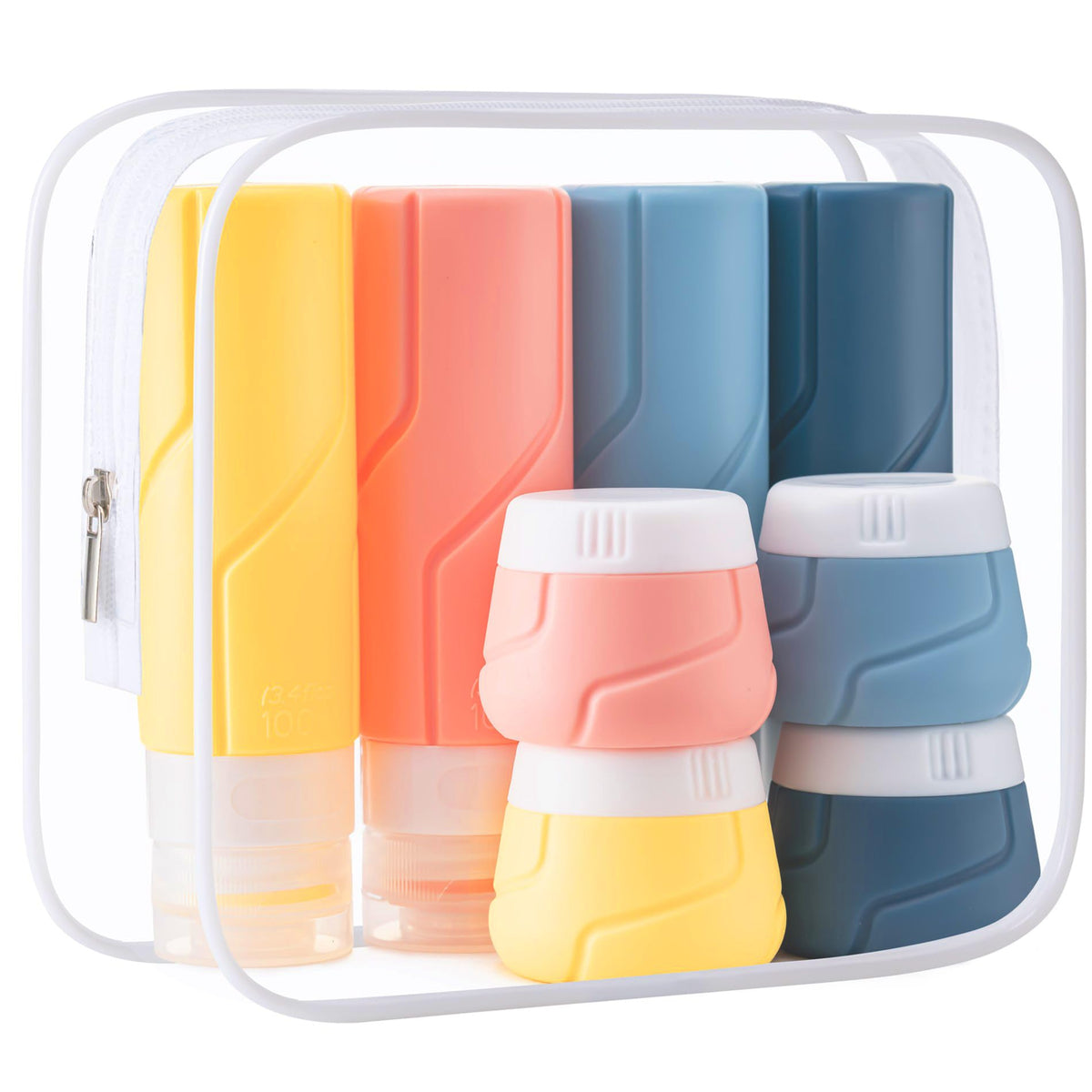 15 Pack Travel Bottles for Toiletries,Silicone Toiletry Containers,Colorful