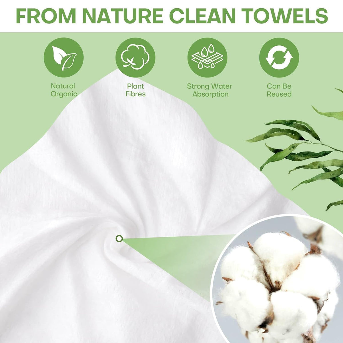 Compressed Towel Tablets 100 Count, Disposable Washcloths