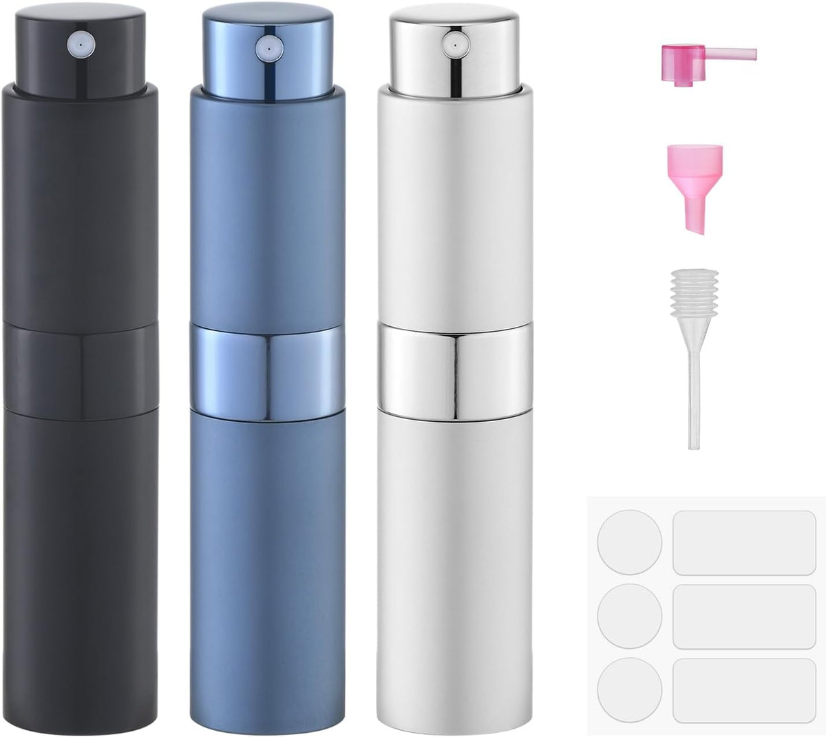 8ml Travel Perfume Bottle Refillable, Atomizer Sprayer for Cologne 3PCS