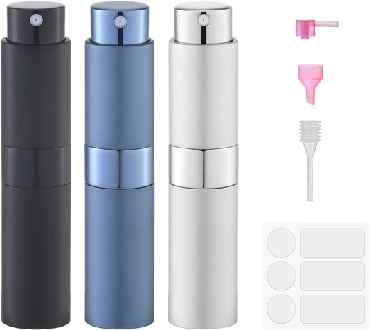 8ml Travel Perfume Bottle Refillable, Atomizer Sprayer for Cologne 3PCS