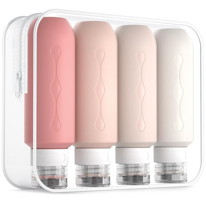 Gemice Travel Bottles for Toiletries, Tsa Approved, Travel Size Containers, BPA Free Leak Proof Tubs Refillable Liquid Accessories for Cometic Shampoo and Lotion Soap