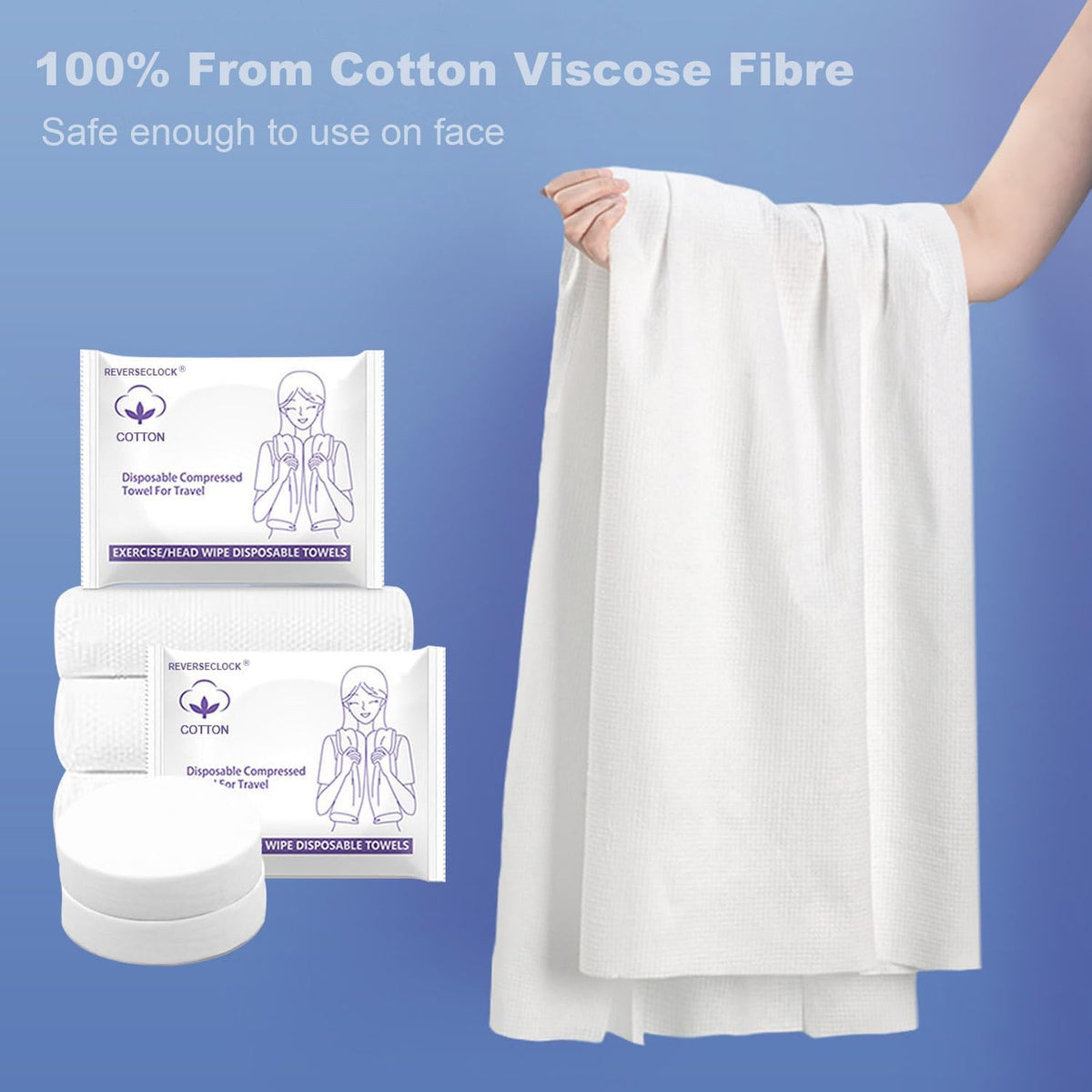 27 Pack Disposable Compressed Towels Set for Travel Portable Washcloths