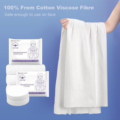 27 Pack Disposable Compressed Towels Set for Travel Portable Washcloths