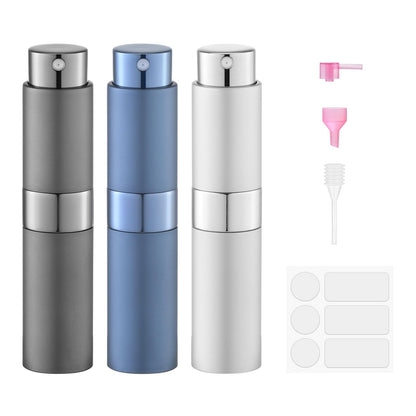 8ml Travel Perfume Bottle Refillable, Atomizer Sprayer for Cologne 3PCS