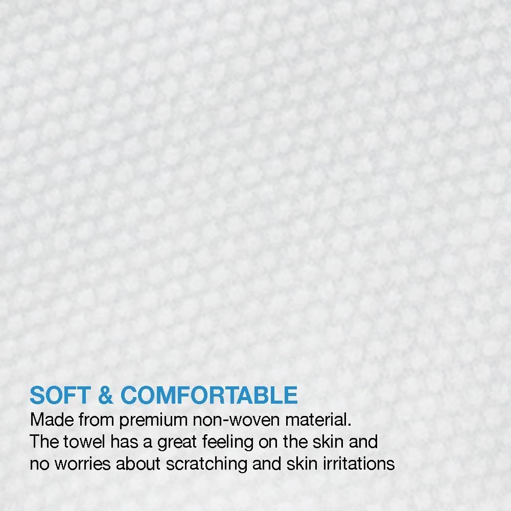 ForPro Premium Disposable Bath Towels, 50ct, 31.5" x 15", White