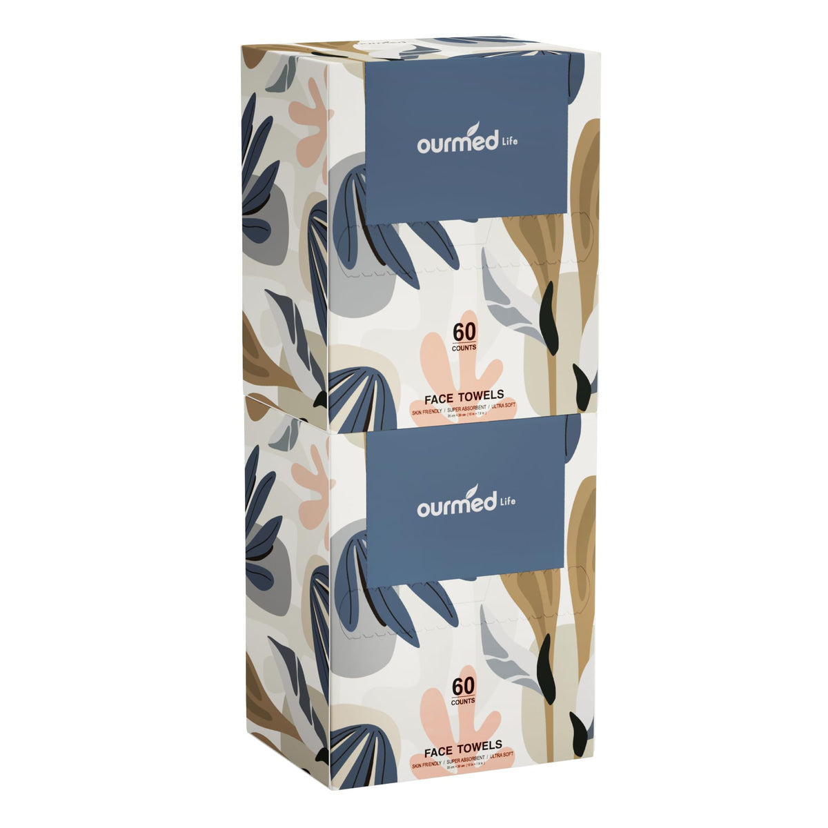 Ourmed Life Disposable Face Towels XL, Ultra Soft & Absorbent, 50 Count