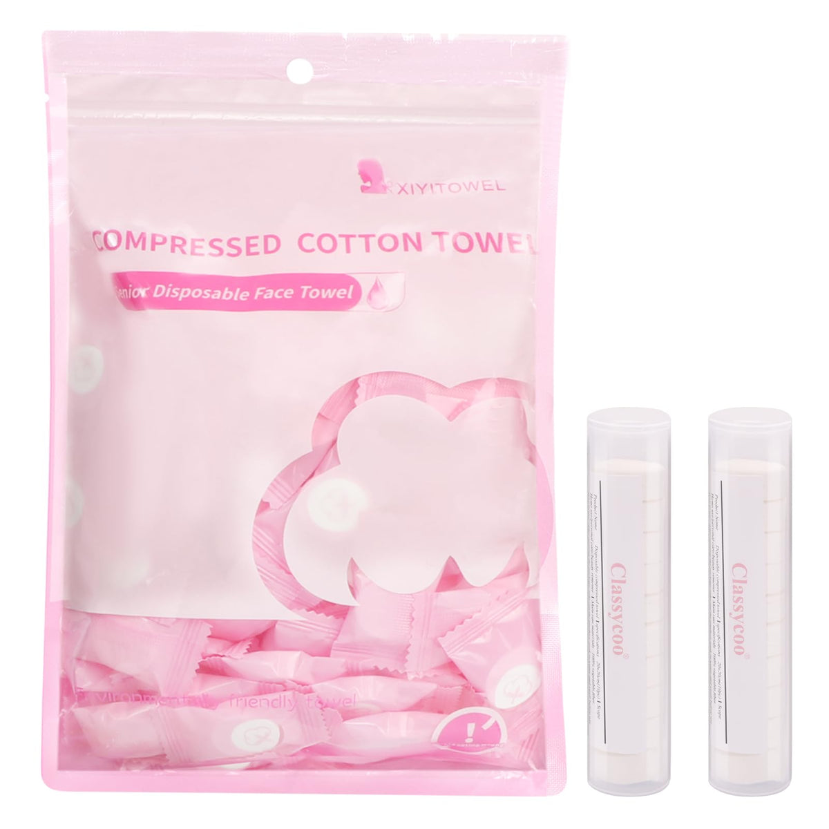Compressed Towel Tablets- 100 PCS Disposable Portable Face Towels,8.7x 8 in