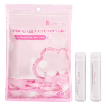 Compressed Towel Tablets- 100 PCS Disposable Portable Face Towels,8.7x 8 in