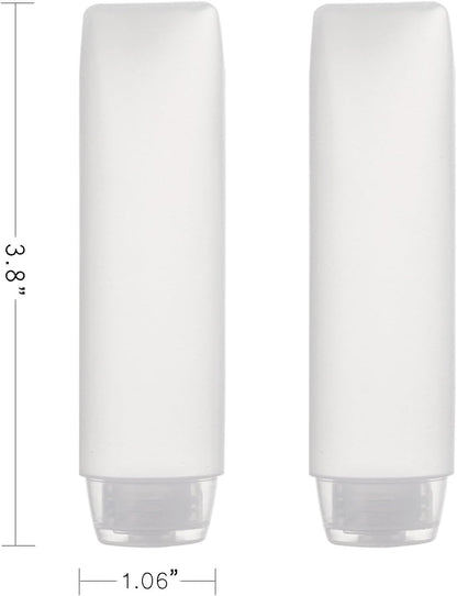 OTO 6 Pack Travel Size Plastic Squeeze Bottles for Liquids, 30ml/1 Fl. Oz TSA Approved Makeup Toiletry Cosmetic Containers