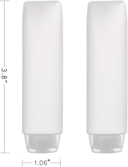 OTO 6 Pack Travel Size Plastic Squeeze Bottles for Liquids, 30ml/1 Fl. Oz TSA Approved Makeup Toiletry Cosmetic Containers