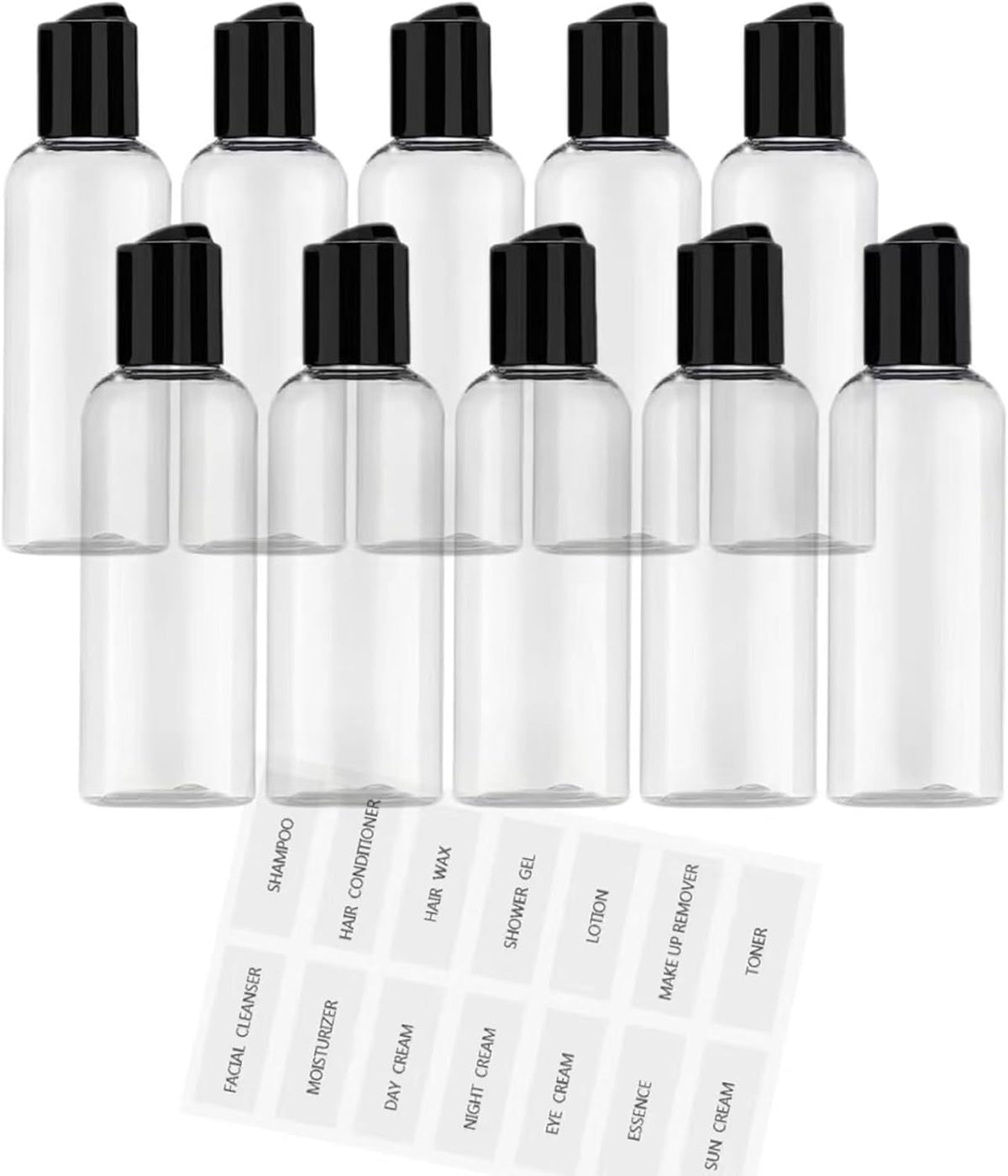 10 PCS Leakproof 3.4 Oz Travel Bottles, Cosmetic Containers, For Toiletries