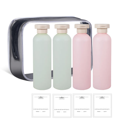 ASEVAT Leak Proof Travel Bottle with Flip Cap, Shampoo and Conditioner Bottle Set, Refillable Containers for Lotion, Cream Shampoo (Green+Blue+Pink, 3.4 Ounces)