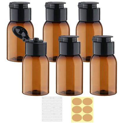 2 oz Travel Bottles, 6-Pack Wide-Mouth Leak Proof Containers