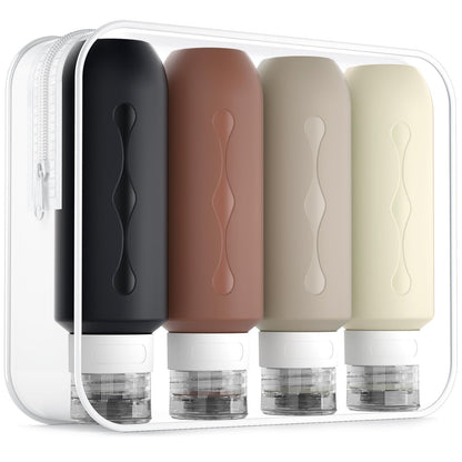 Gemice Travel Bottles for Toiletries, Tsa Approved, Travel Size Containers, BPA Free Leak Proof Tubs Refillable Liquid Accessories for Cometic Shampoo and Lotion Soap