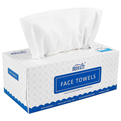 HOMEXCEL Face Towels, Disposable Face Towelette Ultra Soft & Absorbent