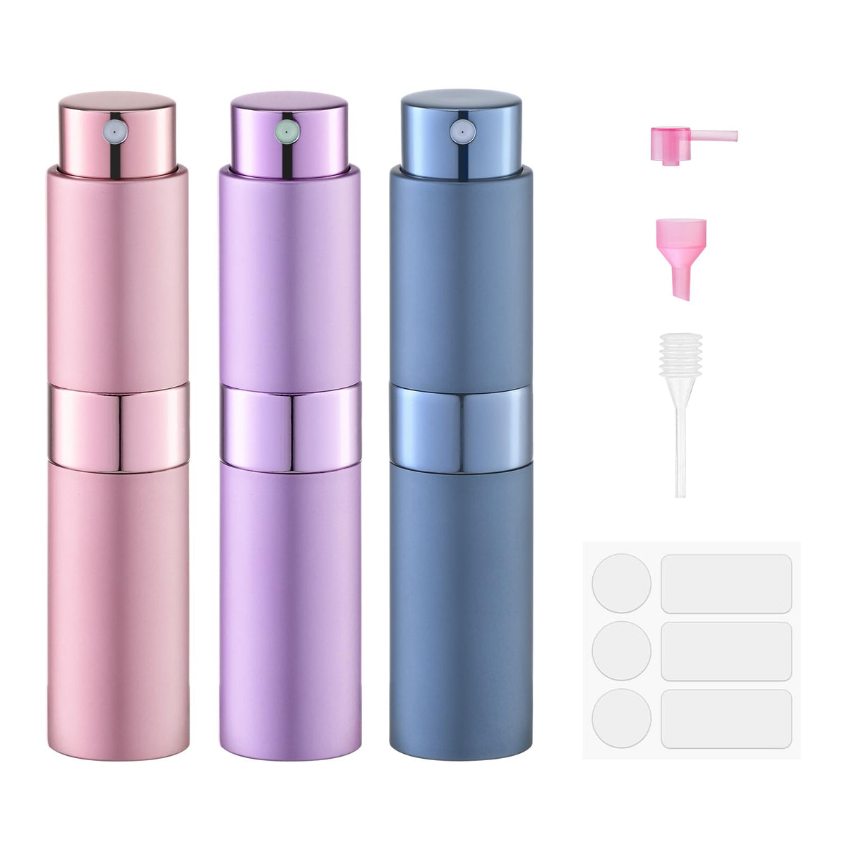 8ml Travel Perfume Bottle Refillable, Atomizer Sprayer for Cologne 3PCS