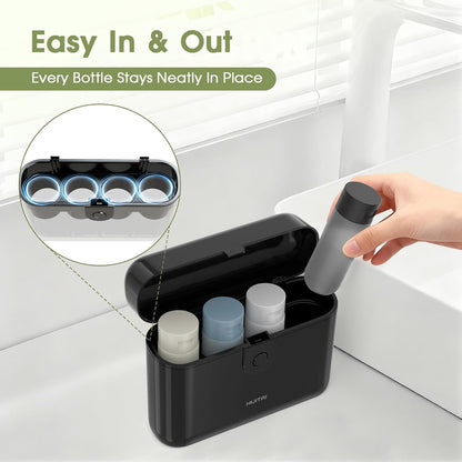Travel Bottles TSA 4x2oz With Case Leak-Proof Black