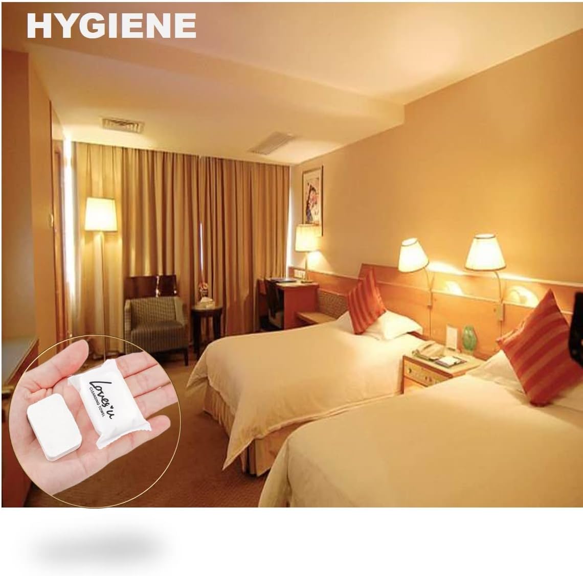QUALIALL Compressed Washcloths Towels, Premium Disposable Wash Cloths for Travel Camping