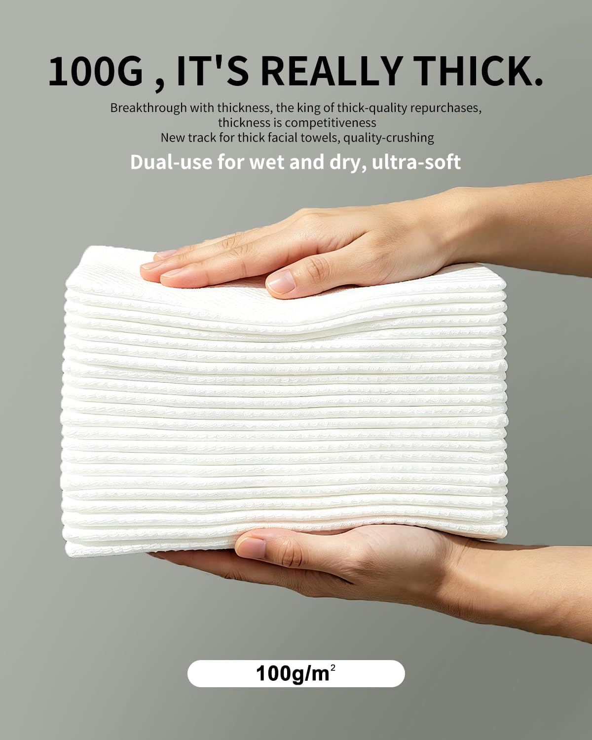 LUXU Face Towels,Ultra‑Soft Facial Towels,Extra Thick Disposable Face Towel