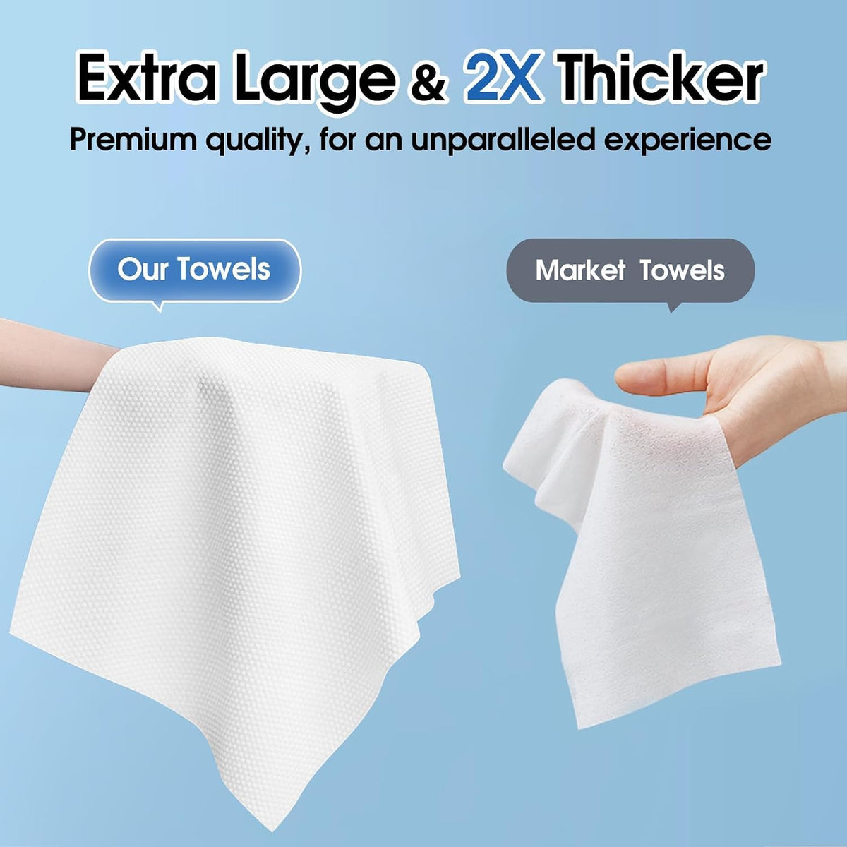 KIVORA Extra Thick Compressed Towels, Ultra Soft, 30 Pack for Travel