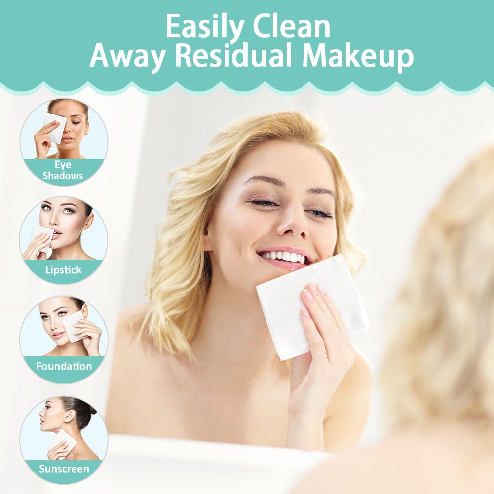 HOMEXCEL Face Towels, Disposable Face Towelette Ultra Soft & Absorbent
