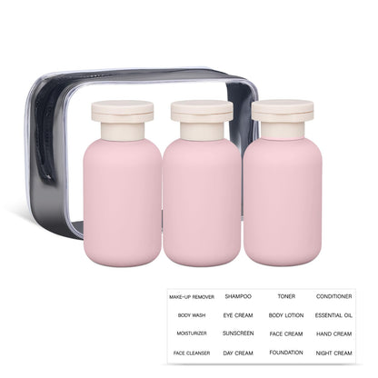 ASEVAT Leak Proof Travel Bottle with Flip Cap, Shampoo and Conditioner Bottle Set, Refillable Containers for Lotion, Cream Shampoo (Green+Blue+Pink, 3.4 Ounces)
