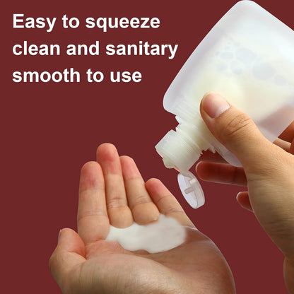 YASUOA 12 Pieces 100ml Leakproof Travel Pouches for toiletries Bulk Travel Size Refillable Squeeze Pouches Containers TSA Approved Empty Stand Up Pouch for Lotion Shampoo Liquids 3.4oz