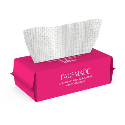 FACEMADE 48 Count (4 Packs) Disposable Travel Towels
