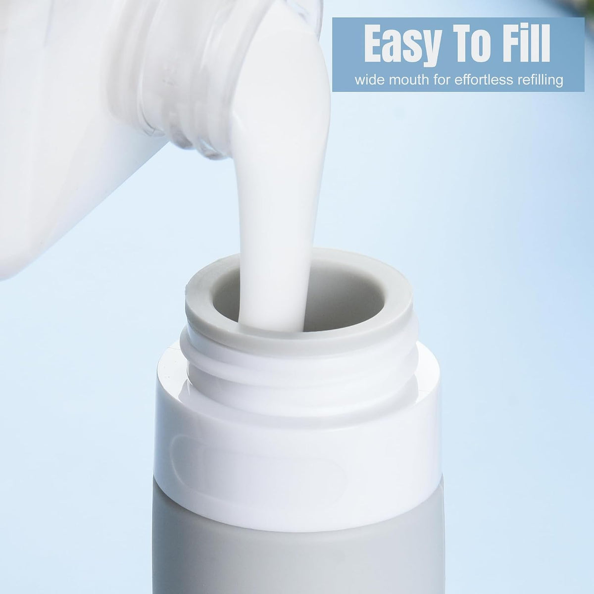 Pre-printed Silicone Travel Bottles for Toiletries 3oz