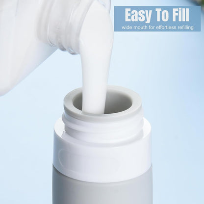 Pre-printed Silicone Travel Bottles for Toiletries 3oz