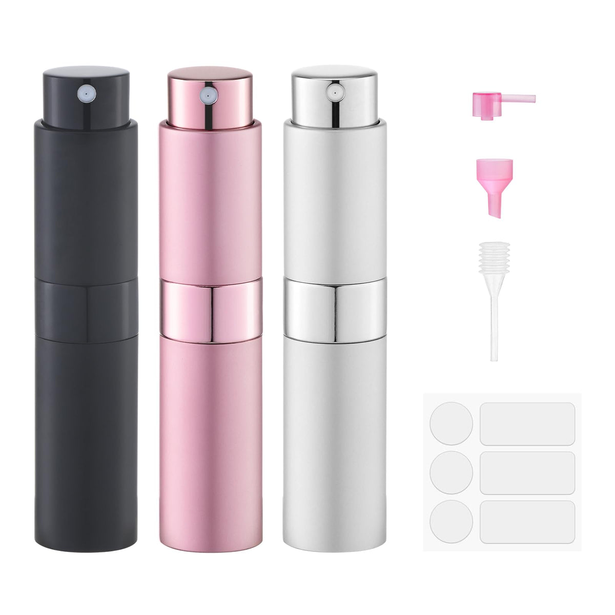 8ml Travel Perfume Bottle Refillable, Atomizer Sprayer for Cologne 3PCS