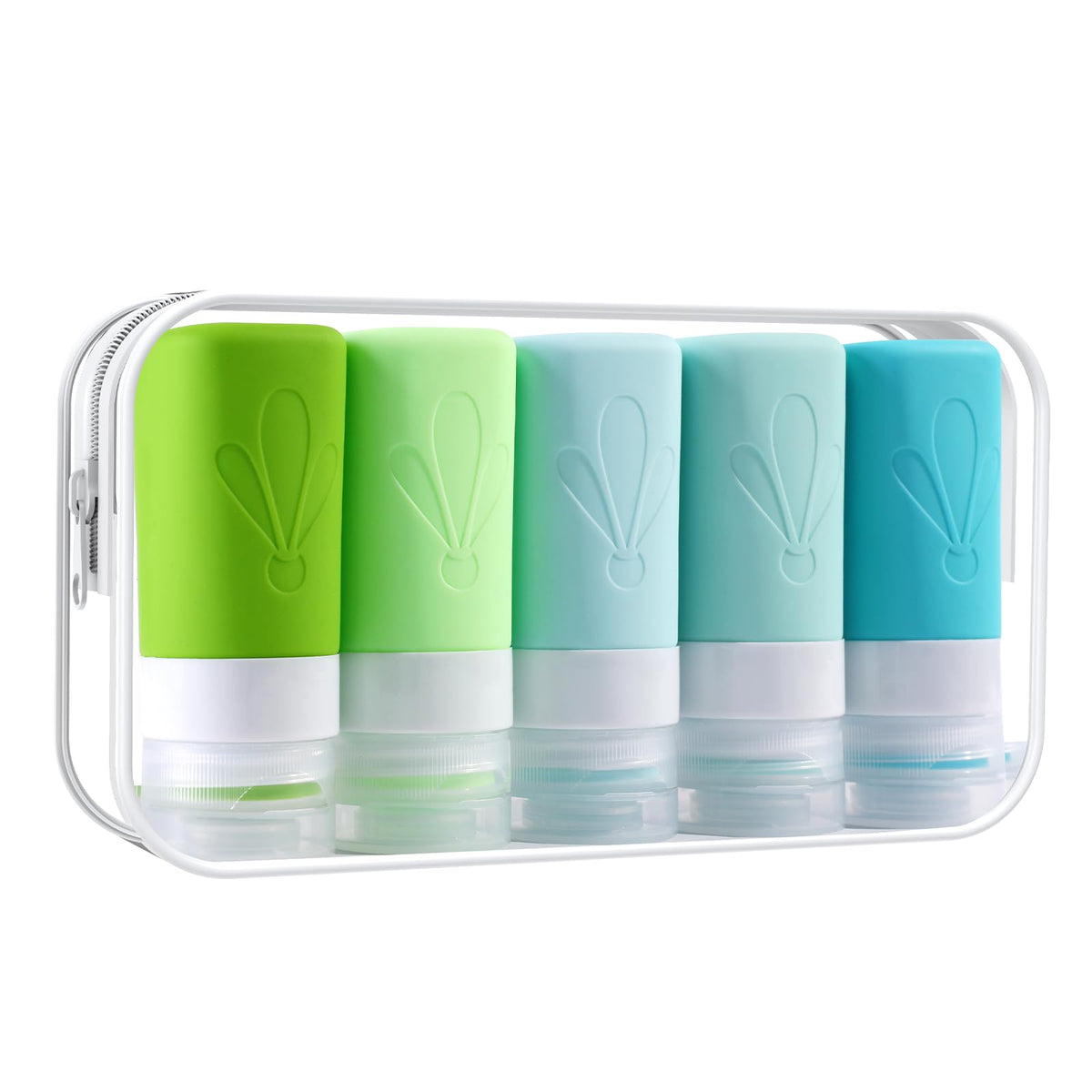 INSFIT Travel Bottles for Toiletries, TSA Approved 3oz Travel Size Toiletries, BPA Free Leak Proof Squeezable Silicone Tubes Travel Essentials for Shampoo Conditioner Lotion Soap