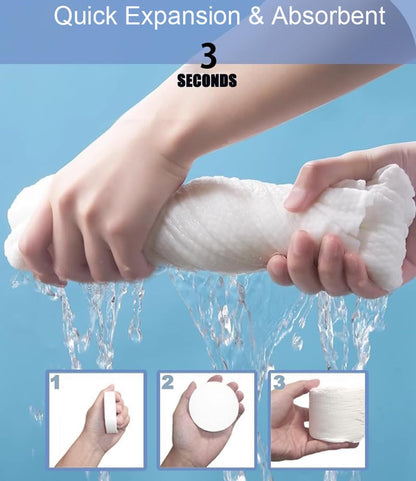 12 Packs Large Compressed Towel 56'' x 28'' Disposable Cotton Bath Towels Portable Thick Paper Towel Reusable Suitable for Hiking Camping Beach Swimming and Traveling (12)