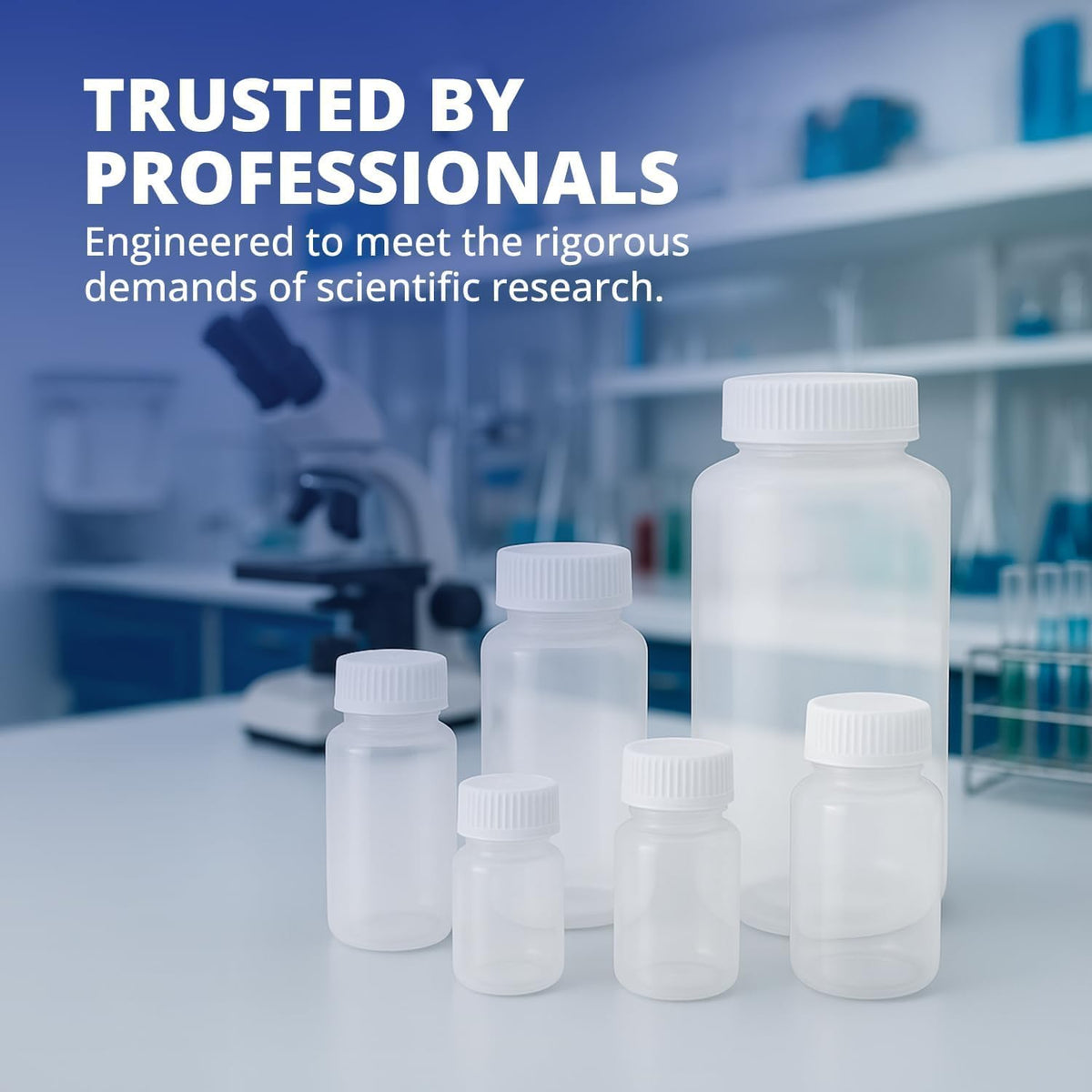 United Scientific™ HDPE Travel Bottles for Toiletries, 90ml (3oz), 6-Pack