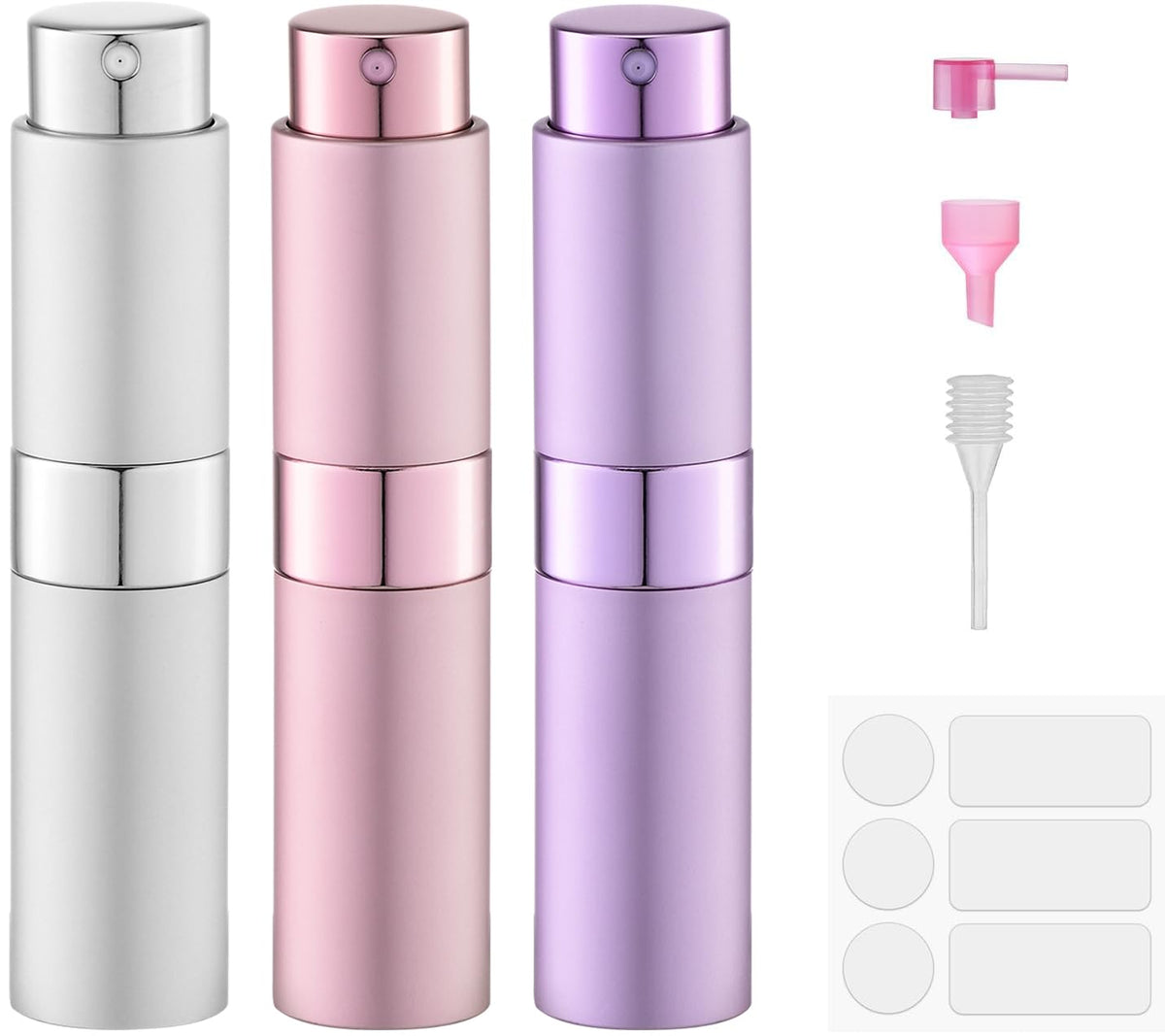 8ml Travel Perfume Bottle Refillable, Atomizer Sprayer for Cologne 3PCS