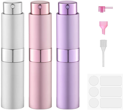 8ml Travel Perfume Bottle Refillable, Atomizer Sprayer for Cologne 3PCS