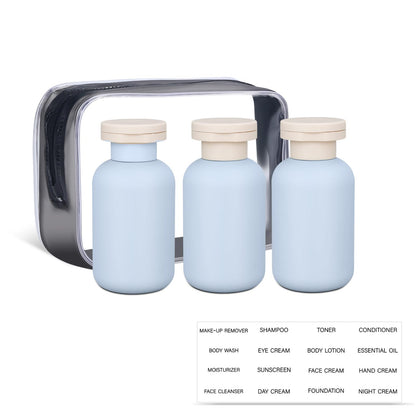 ASEVAT Leak Proof Travel Bottle with Flip Cap, Shampoo and Conditioner Bottle Set, Refillable Containers for Lotion, Cream Shampoo (Green+Blue+Pink, 3.4 Ounces)