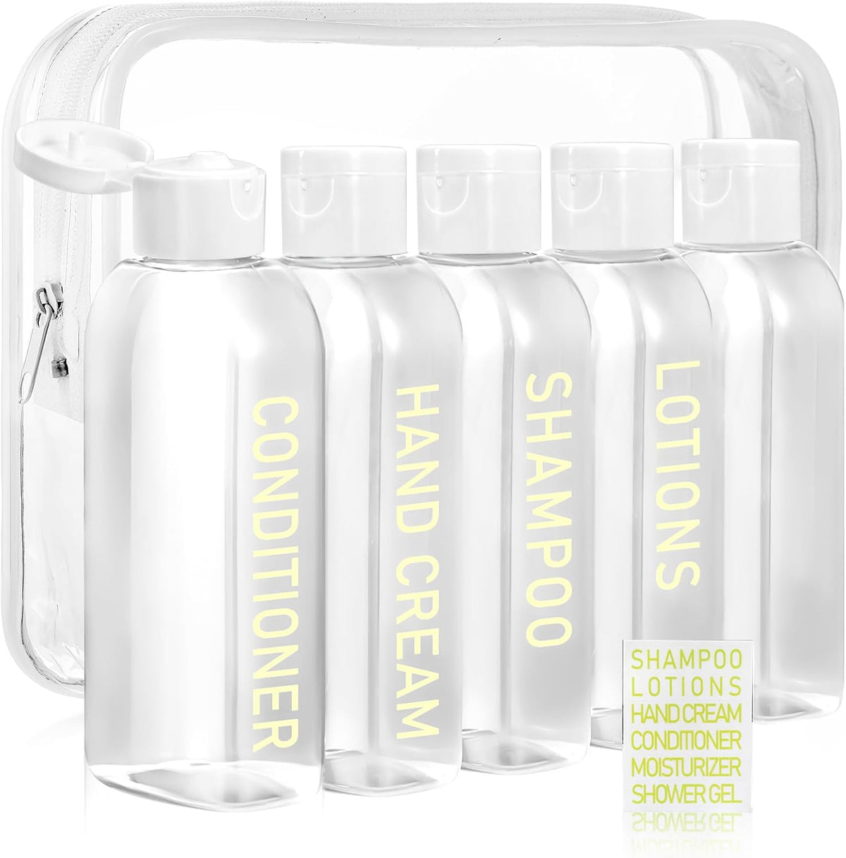 5 Pack Travel Bottles for Toiletries, 3.4oz TSA Approved Travel Containers