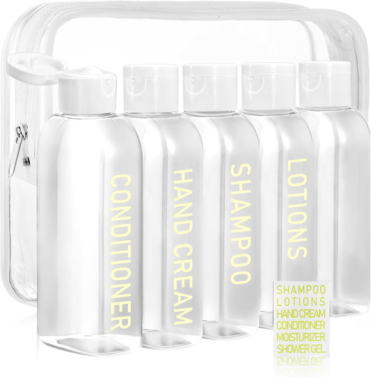 5 Pack Travel Bottles for Toiletries, 3.4oz TSA Approved Travel Containers