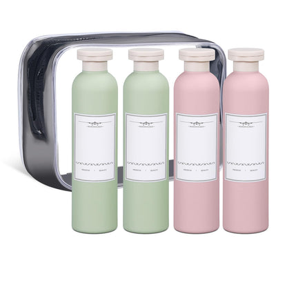 ASEVAT Leak Proof Travel Bottle with Flip Cap, Shampoo and Conditioner Bottle Set, Refillable Containers for Lotion, Cream Shampoo (Green+Blue+Pink, 3.4 Ounces)