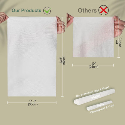 16 Pack Disposable Towels for Travel Compressed Towels Washcloths 23''X12''