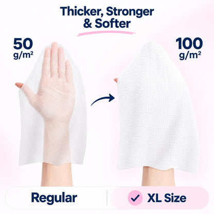 Compressed Towel Tablets, Disposable Washcloths, XL 20 Count 12 x 9 Inch