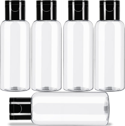 DNSEN 5 Pack 3.4 oz Travel Size Bottles for Toiletries with Labels