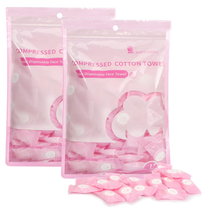 Compressed Towel Tablets- 100 PCS Disposable Portable Face Towels,8.7x 8 in