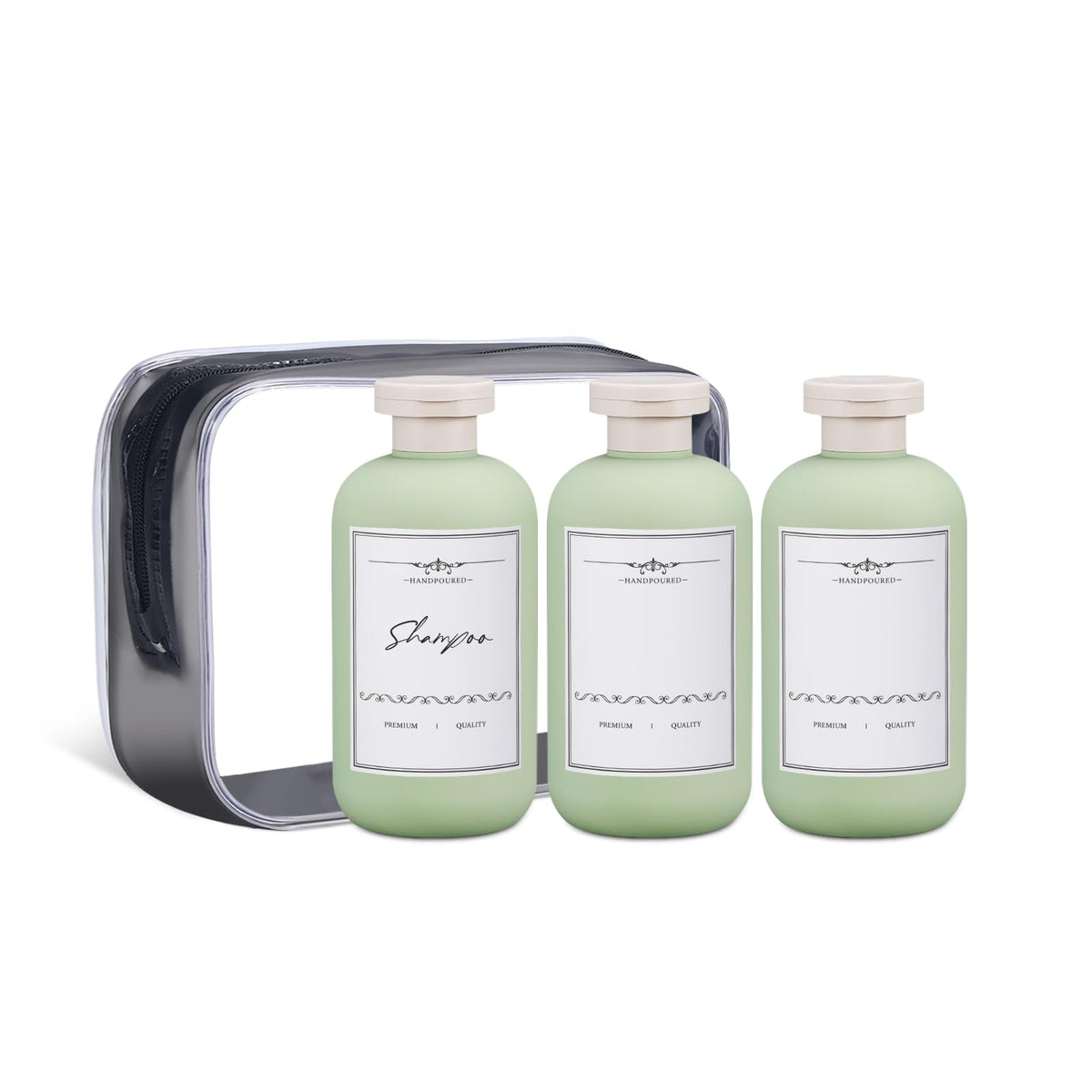 ASEVAT Leak Proof Travel Bottle with Flip Cap, Shampoo and Conditioner Bottle Set, Refillable Containers for Lotion, Cream Shampoo (Green+Blue+Pink, 3.4 Ounces)