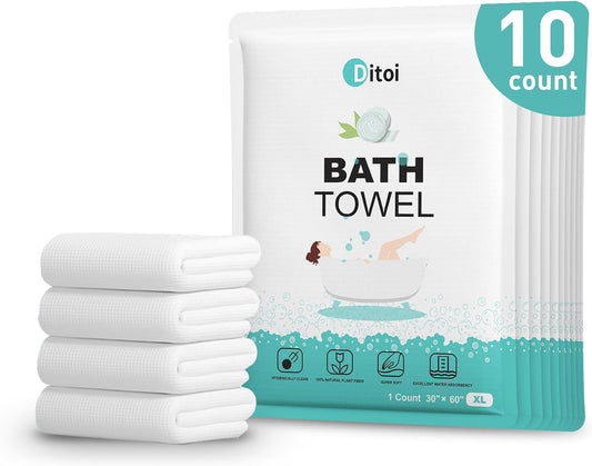 Ditoi Disposable Bath Towels XXL,Thick Beach Towels for Travel 30"X60"